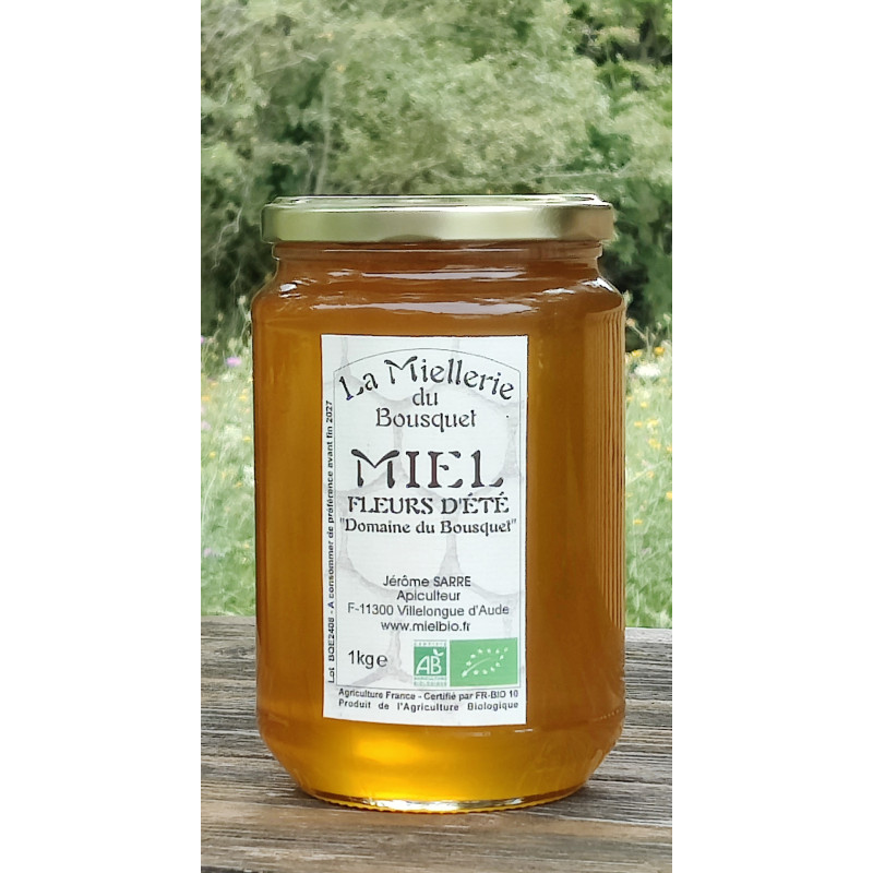 Miel Bio Fleurs d'été "Domaine du Bousquet" 2024 pot 1kg