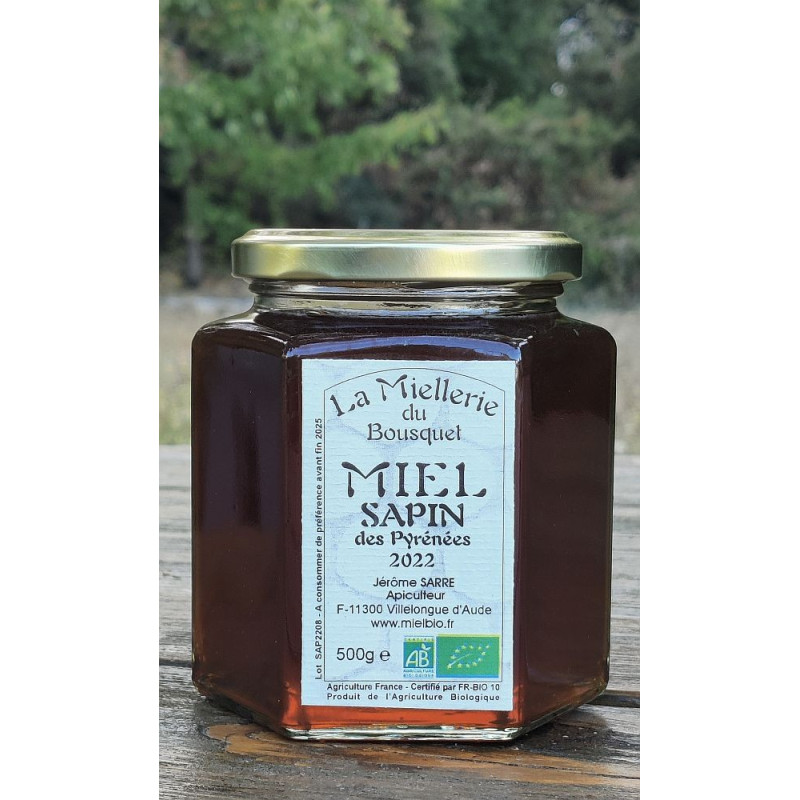 Miel de Sapin des Pyrénées Bio 2025 pot 500g