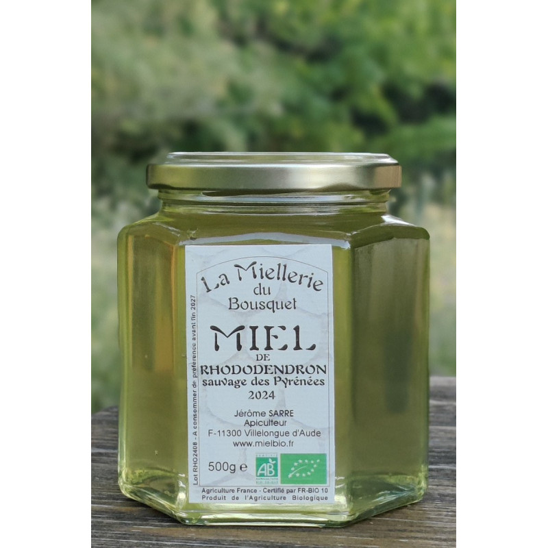 Miel de Rhododendron sauvage des Pyrénées 2025 Bio 500g