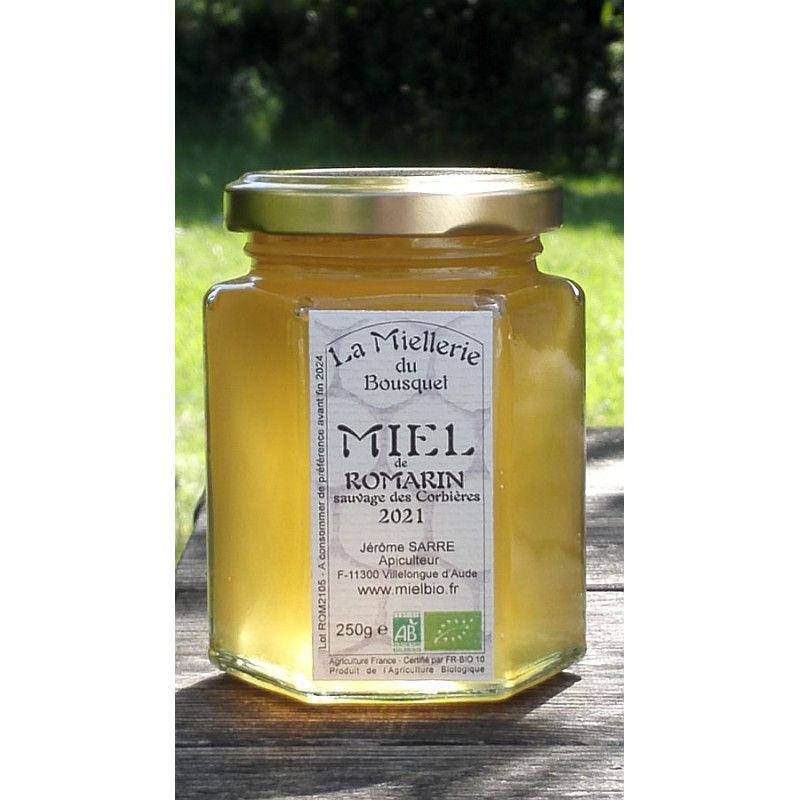 Miel Bio de Romarin sauvage Corbières 2026