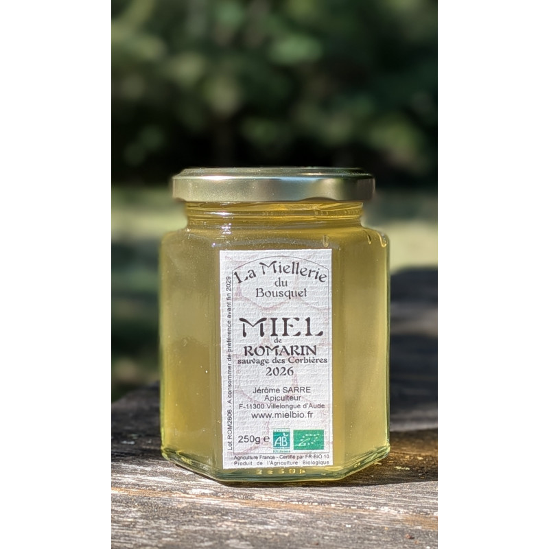Miel Bio de Romarin sauvage Corbières 2026