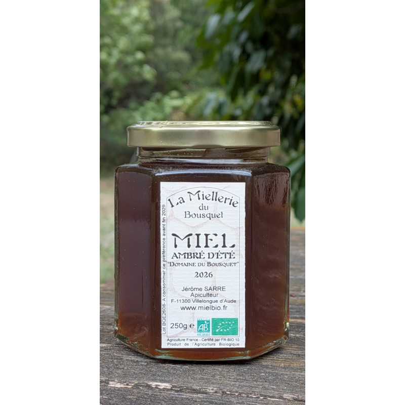 Miel ambré d'été  BIO 2026 "Domaine du Bousquet"