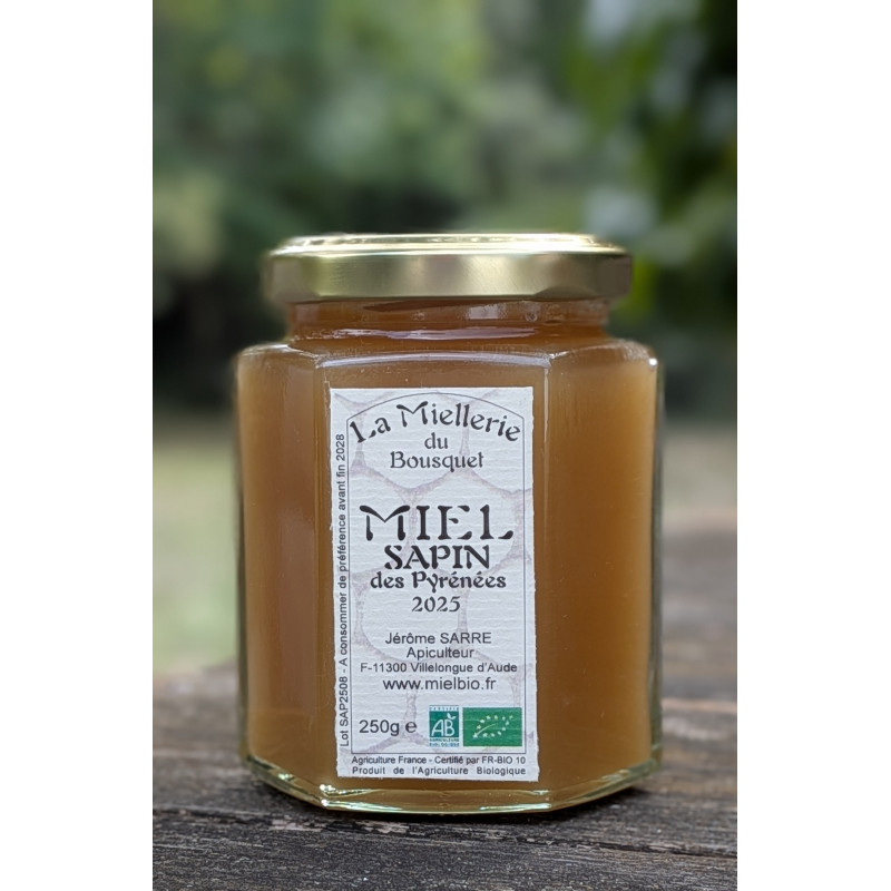 Miel de Sapin des Pyrénées Bio 2025 pot 250g