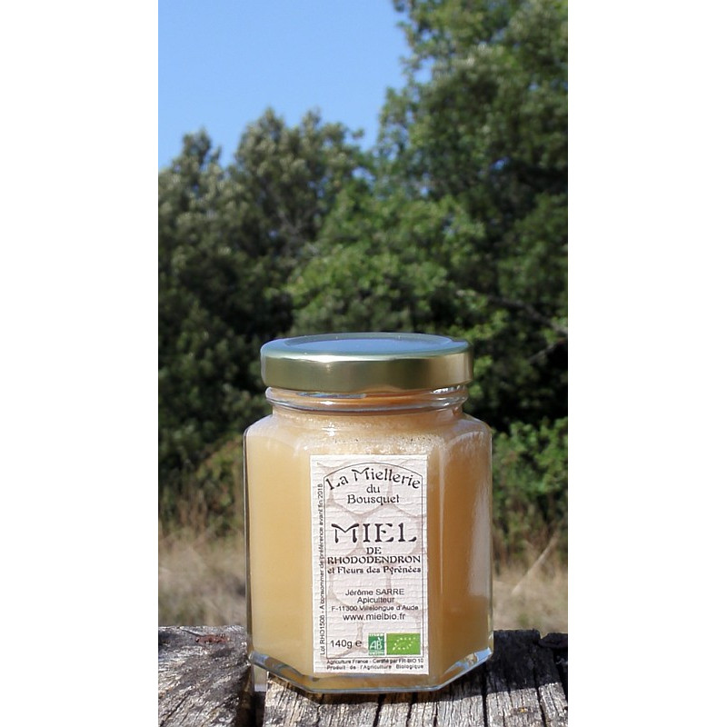 Miel de Rhododendron et Fleurs des Pyrénées 2015 Bio 140g Miel de Rhododendron et Fleurs des Pyrénées 2015 Bio 140g