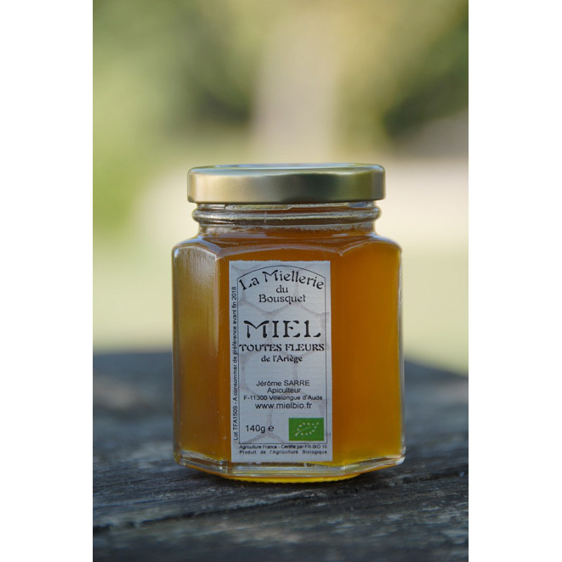 Miel Bio Fleurs de l`Ariège 2015 en pot 140g Miel Bio Fleurs de l`Ariège 2015 en pot 140g