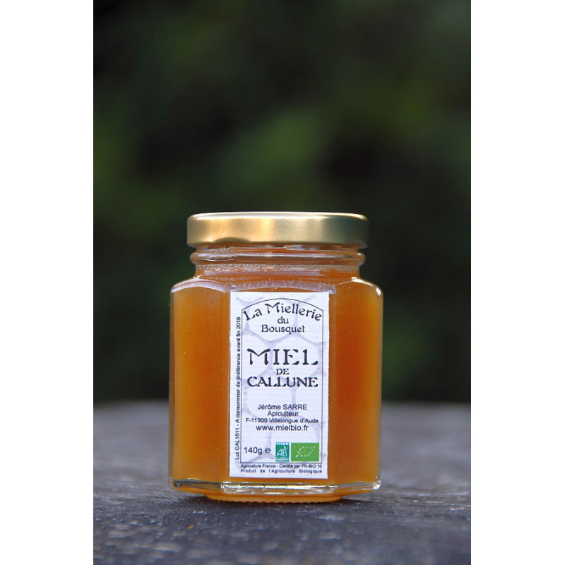 Miel Bio de Bruyère Callune crémeux Sud de France 2015 140g Miel Bio de Bruyère Callune crémeux Sud de France 2015 140g