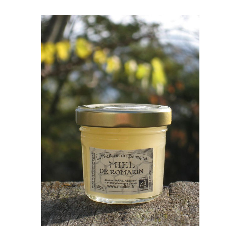 Miel de Romarin Bio Corbières en pots 50gr Miel de Romarin Bio Corbières en pots 50gr