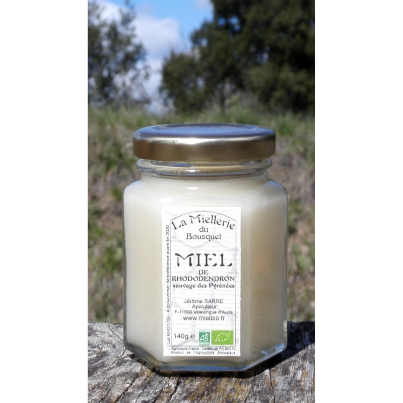 Miel de Rhododendron sauvage des Pyrénées 2017 Bio 140g Miel de Rhododendron sauvage des Pyrénées 2017 Bio 140g