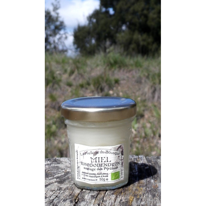 Miel de Rhododendron sauvage des Pyrénées 2017 Bio 50g Miel de Rhododendron sauvage des Pyrénées 2017 Bio 50g