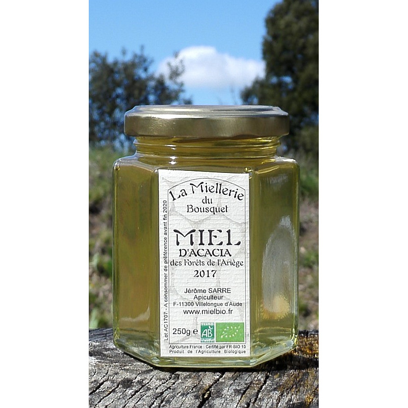 Miel Acacia Bio Pyrénées Ariège 2017 pot 250g Miel Acacia Bio Pyrénées Ariège 2017 pot 250g