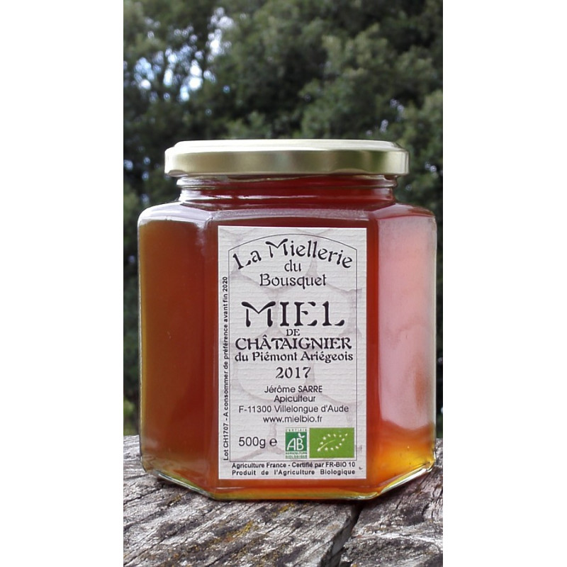 Miel de Châtaignier Bio Ariège 2017 500g Miel de Châtaignier Bio Ariège 2017 500g