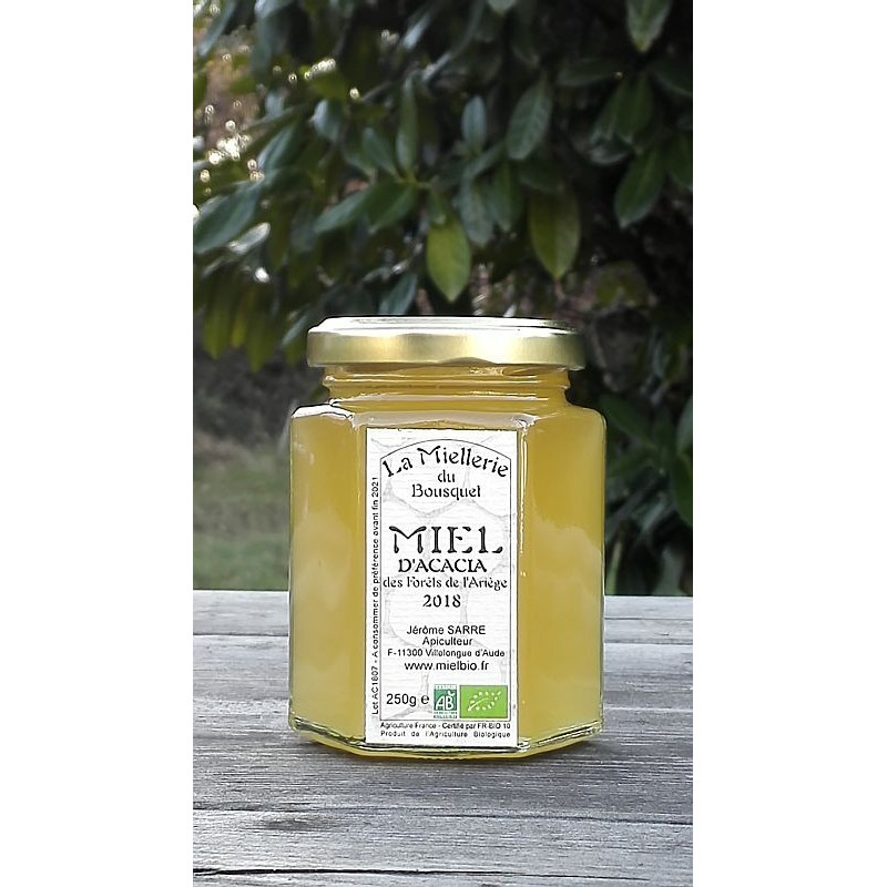 Miel Acacia Bio Pyrénées Ariège 2018 pot 250g Miel Acacia Bio Pyrénées Ariège 2018 pot 250g