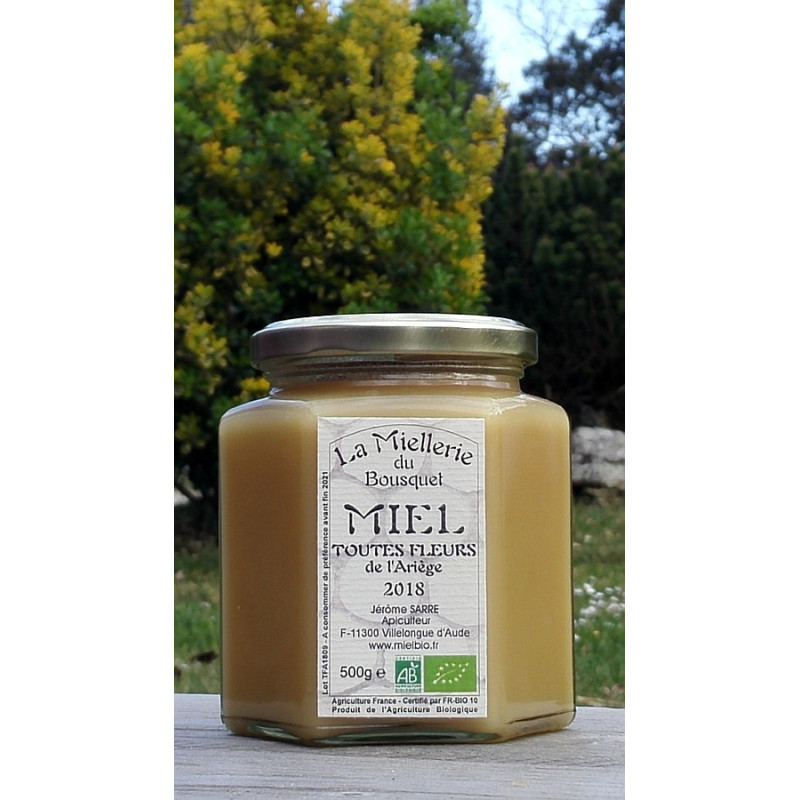 Miel Bio Fleurs de l'Ariège 2018 en pot 500g Miel Bio Fleurs de l'Ariège 2018 en pot 500g