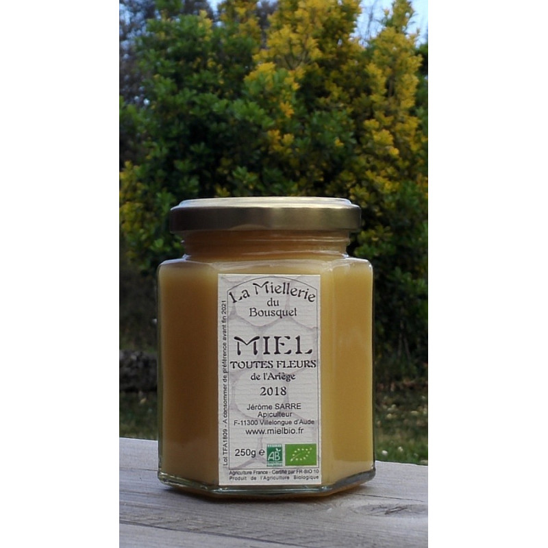 Miel Bio Fleurs de l'Ariège 2018 en pot 250g Miel Bio Fleurs de l'Ariège 2018 en pot 250g