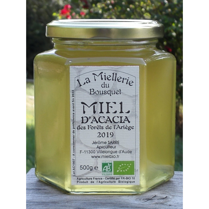 Miel Bio de l'Acacia 2019, aspect à la mise en pot juillet 2019 Miel Bio de l'Acacia 2019, aspect à la mise en pot juillet 2019