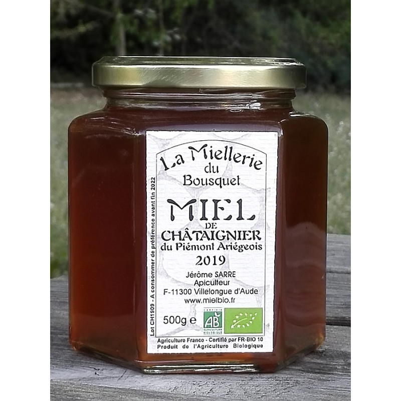 Miel de Châtaignier Bio Ariège à la mise en pot août 2019 Miel de Châtaignier Bio Ariège à la mise en pot août 2019