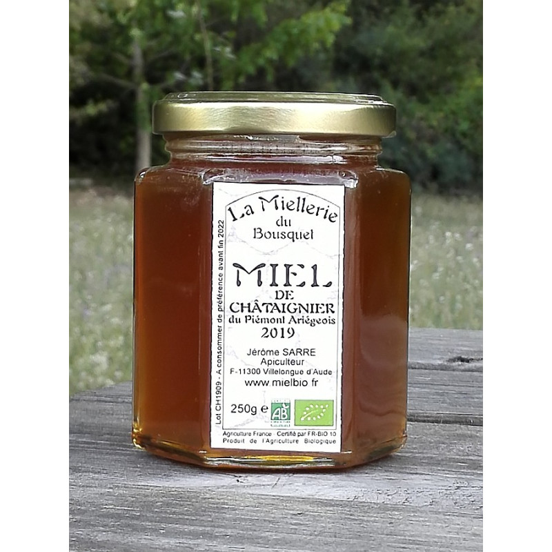 Miel de Châtaignier Bio Ariège à la mise en pot août 2019 Miel de Châtaignier Bio Ariège à la mise en pot août 2019